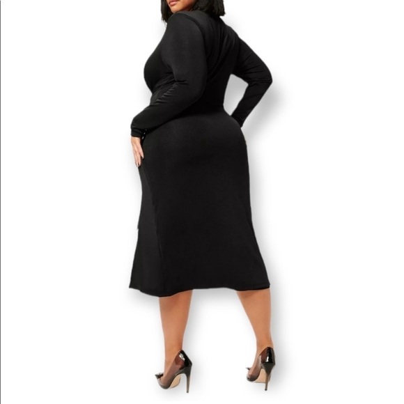 NWT GOOD AMERICAN Shimmer Wrap Dress - Picture 3 of 11